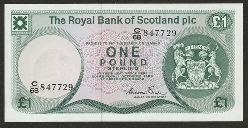 1983 scotland pound note unc - 1983,