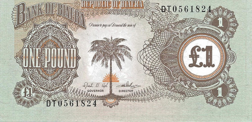 Biafra pound banknote world - pound,