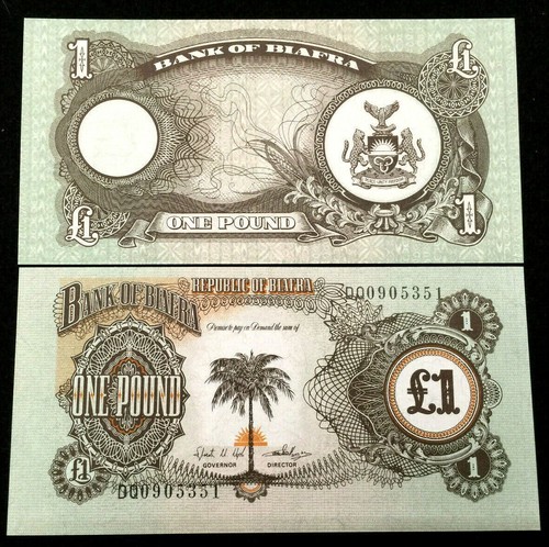 Biafra pound banknote - biafra, 1