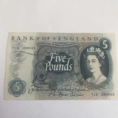 Old five pound note - old,