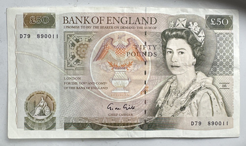 Fifty pound note bank of - note,