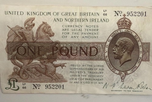 One pound note great - one,