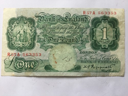 One pound bank note - one, 1948
